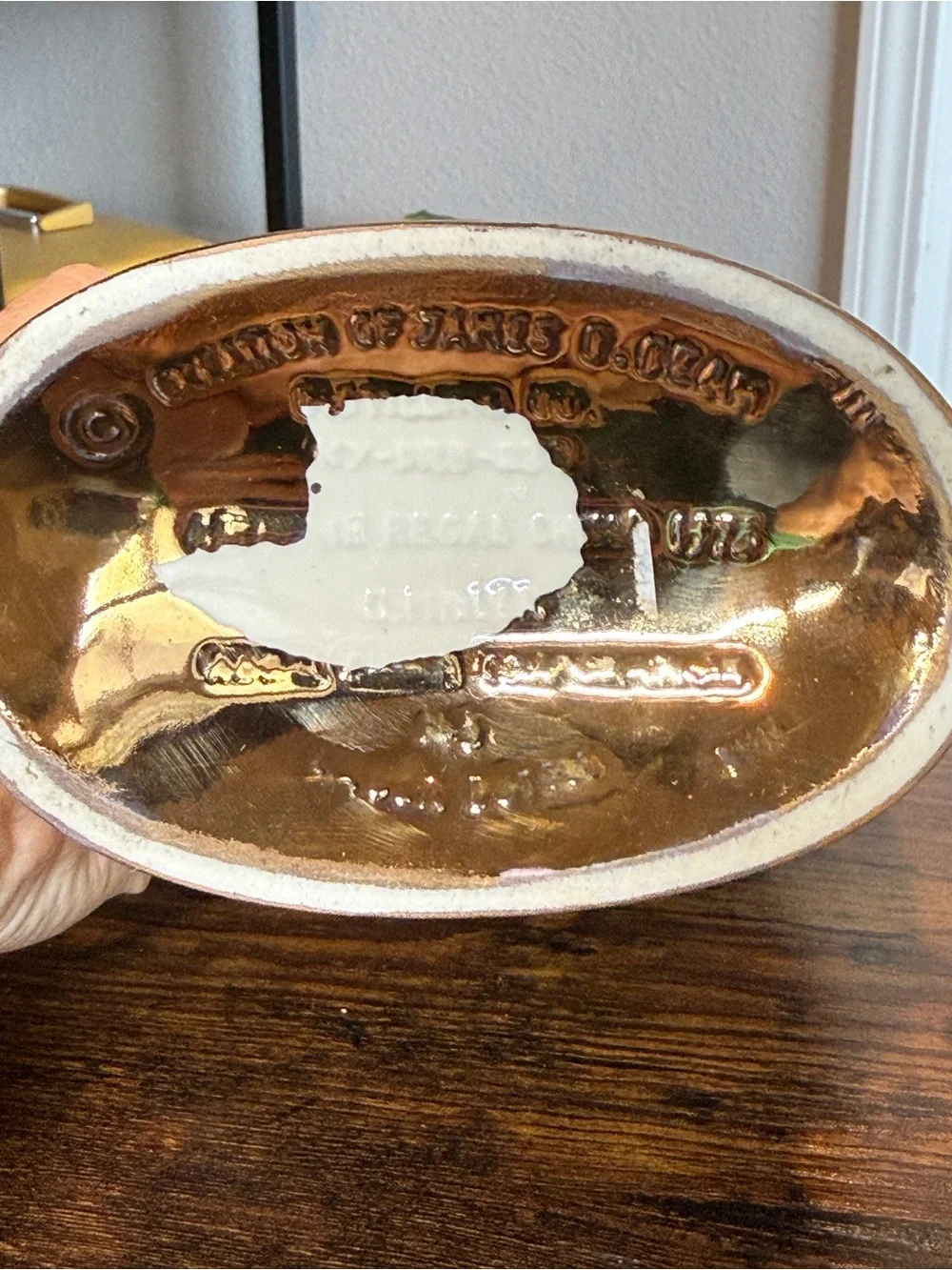 Vintage 1973 Jim Beam Tulip Pitcher Whiskey Decanter Bottle Gold Trim